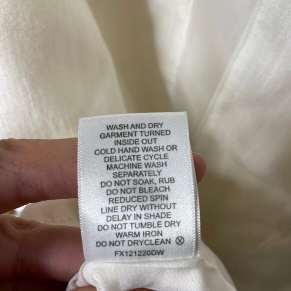 Finders Keepers Turning Tables Long Sleeve Dress Size XS White Sheer Paneled - Picture 9 of 12